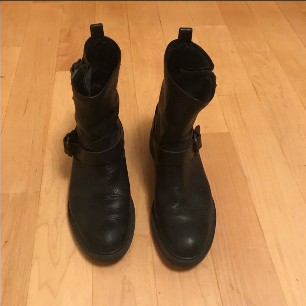 J. Crew Black Buckle Ankle Boots - Picture 3 of 4